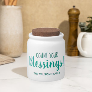 Count Your Blessings Personalized Blessing Jar