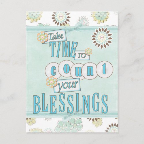 Count Your Blessings Postcard
