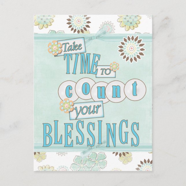 Count Your Blessings Postcard (Front)