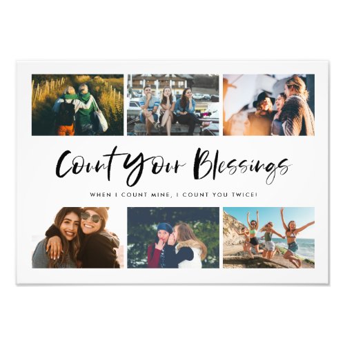 Count Your Blessings Quote Photo Collage