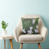 Count Your Blessings Sheltie and Sheep Throw Pillow (Chair)