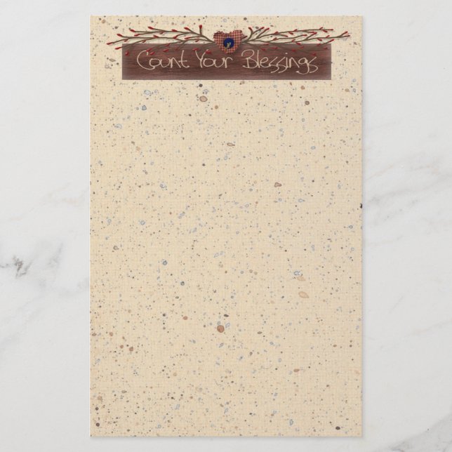 Count Your Blessings Stationery (Front)