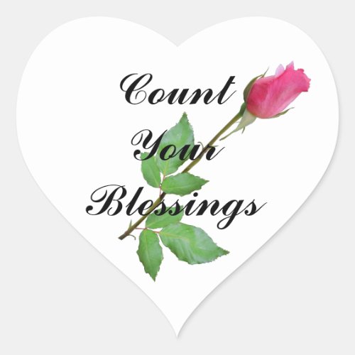 COUNT YOUR BLESSINGS_STICKER HEART STICKER