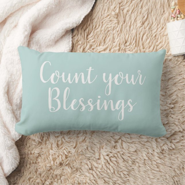 Count Your Blessings Throw Pillow (Blanket)