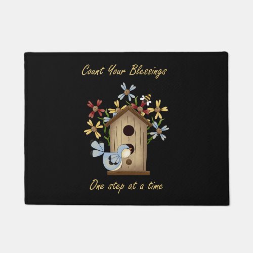 Count Your Blessings Welcome Mat pick your color