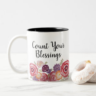 Count Your Blessings Wildflower Two-Tone Coffee Mug