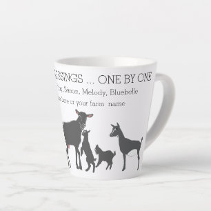 Count Your Blessings Your Goat Herd Latte Mug