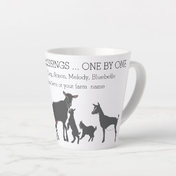 Count Your Blessings  Your Goat Herd  Latte Mug by getyergoat at Zazzle