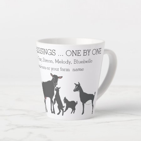 Count Your Blessings  Your Goat Herd  Latte Mug