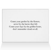 Count your garden by the flowers (Inside Horizontal (Top))