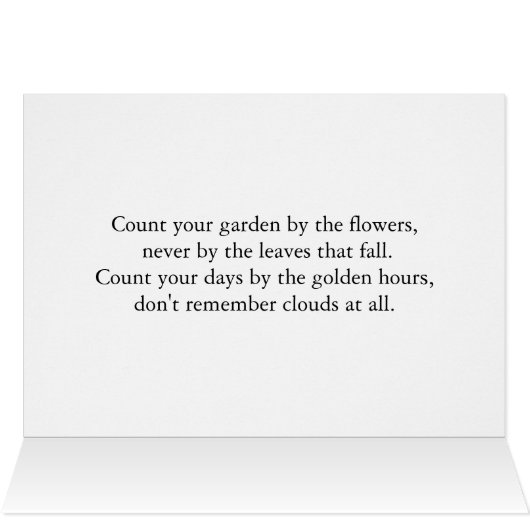 Count your garden by the flowers (Inside Horizontal (Top))