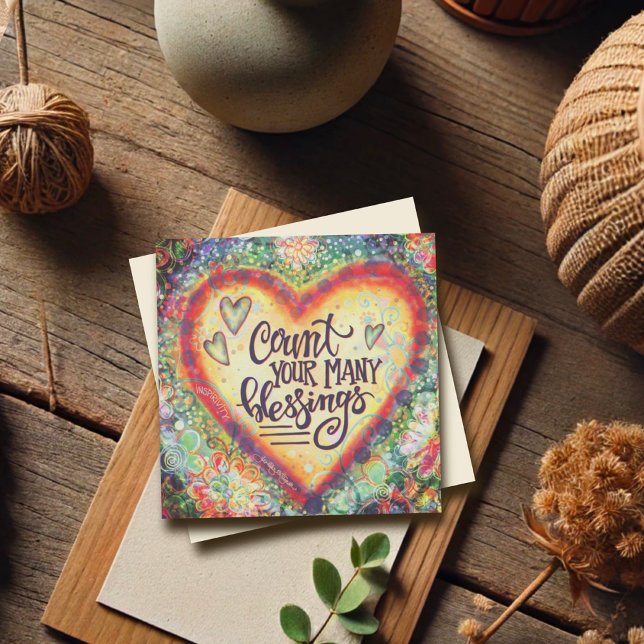 “Count Your Many Blessings” Inspirivity Note Card (Creator Uploaded)