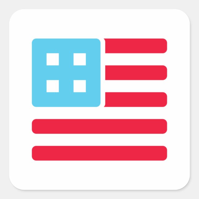 Countable Woot! Flag Square Sticker (Front)
