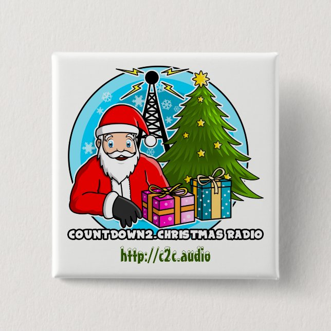 Countdown2.Christmas Radio Square Button (Front)