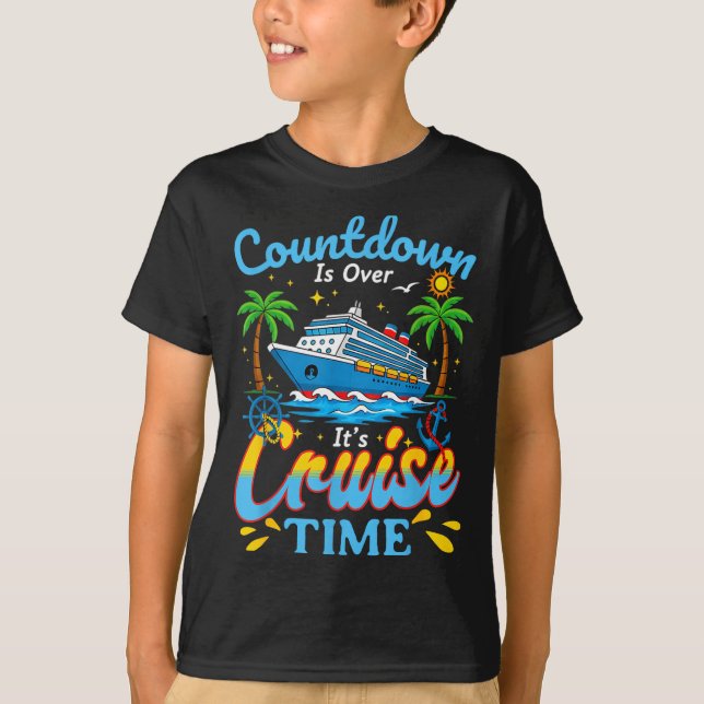 Countdown Is Over It's Cruise Time Men Women Coupl T-Shirt (Front)