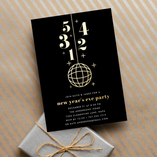 Countdown | New Years Eve Party Foil Invitation (Creator Uploaded)