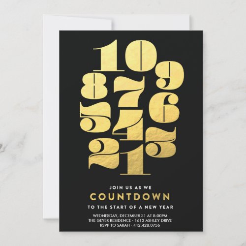 Countdown _ New Years Eve Party Invitation