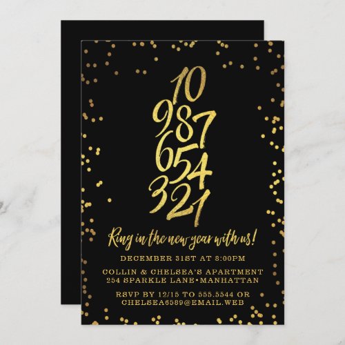 Countdown New Years Eve Party Invitation