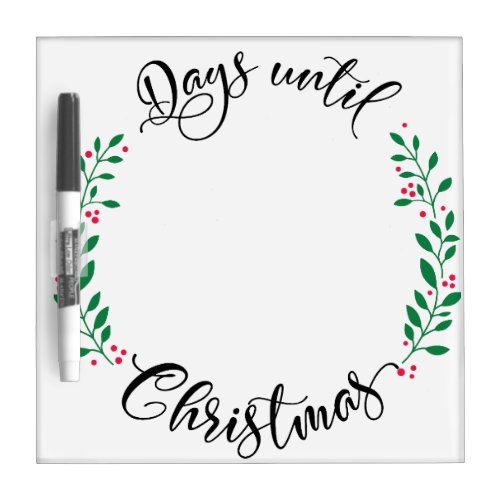 Countdown the days to Christmas Dry Erase Board