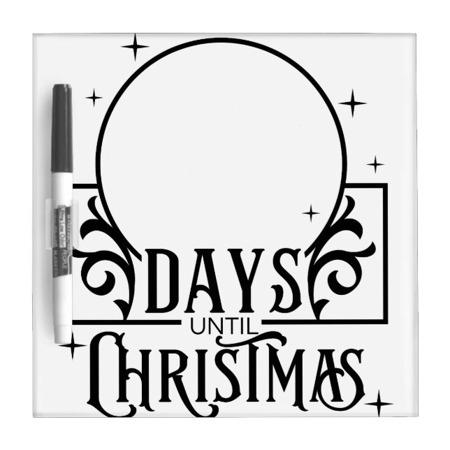 Countdown the days to Christmas. Dry Erase Board (Front)