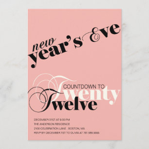 COUNTDOWN TO 2012 NEW YEAR'S EVE INVITATIONS