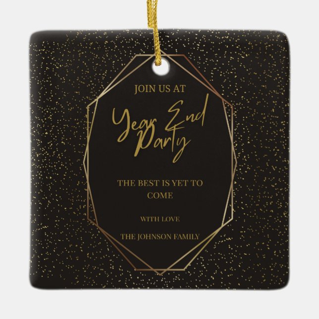 Countdown to 2025: Celebrate the New Year! Ceramic Ornament (Front)