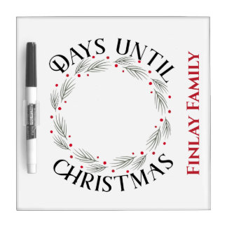 Countdown to Christmas Dry Erase Board