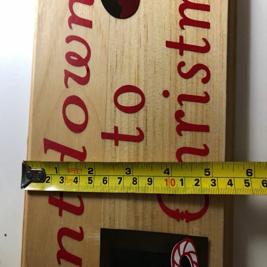 Countdown to Christmas Festive Wooden Sign (Front Left)
