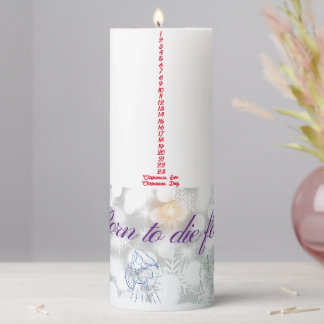 Countdown to Christmas Pillar Candle