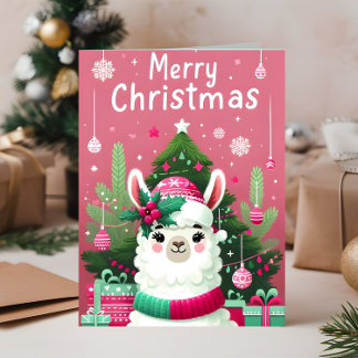 Countdown to Christmas with a Llama Holiday Card