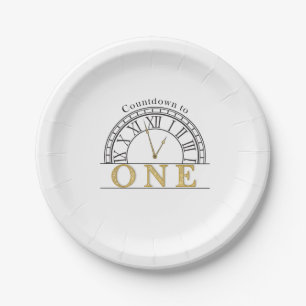 Countdown to One Shower/Party Paper Plates