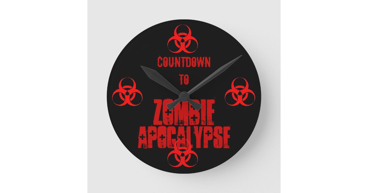 countdown to zombie apocalypse clock Zazzle