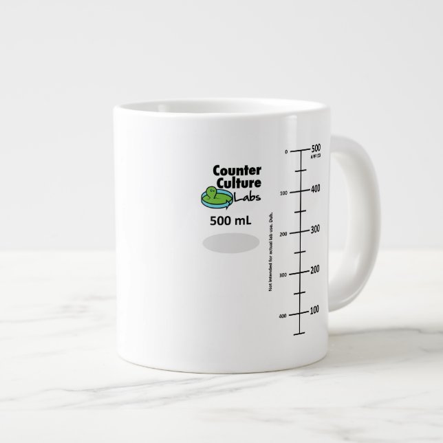 Counter Culture Labs giant coffee beaker Large Coffee Mug (Front Right)