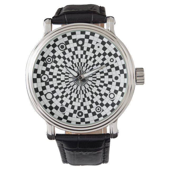 Counter Spirals (Binary Face) by Kenneth Yoncich Watch (Front)