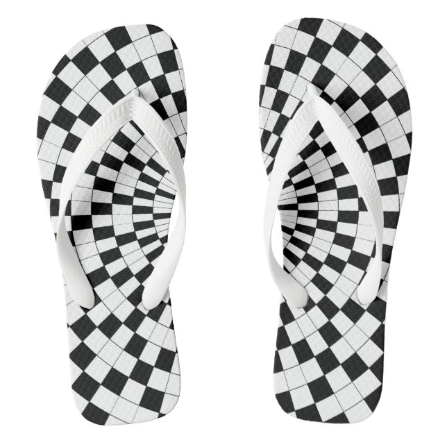 Counter Spirals by Kenneth Yoncich Flip Flops (Footbed)