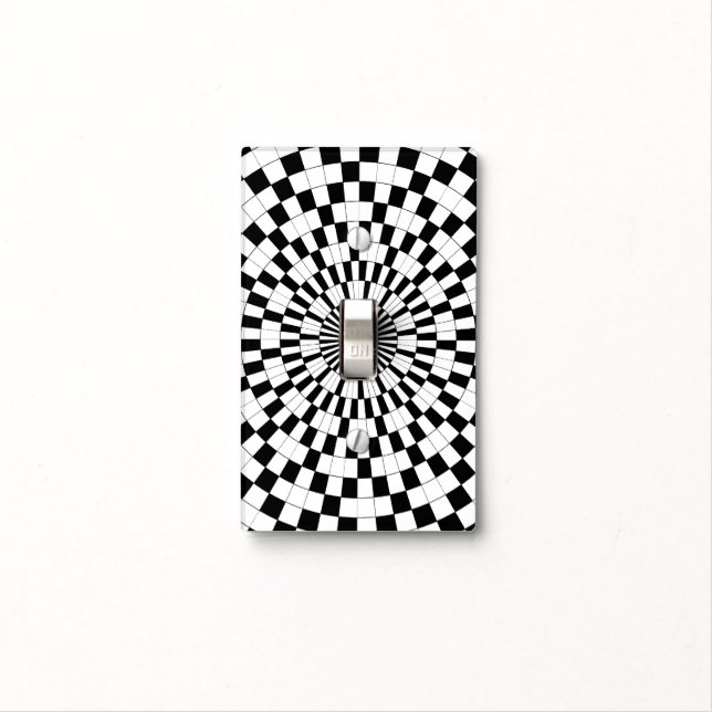 Counter Spirals by Kenneth Yoncich Light Switch Cover (In Situ)
