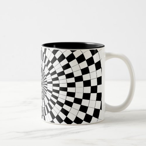 Counter Spirals by Kenneth Yoncich Two_Tone Coffee Mug