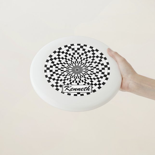 Counter Spirals by Kenneth Yoncich Wham-O Frisbee (In Hand)