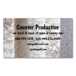 Counter Top Install & Repair Business Card Magnet