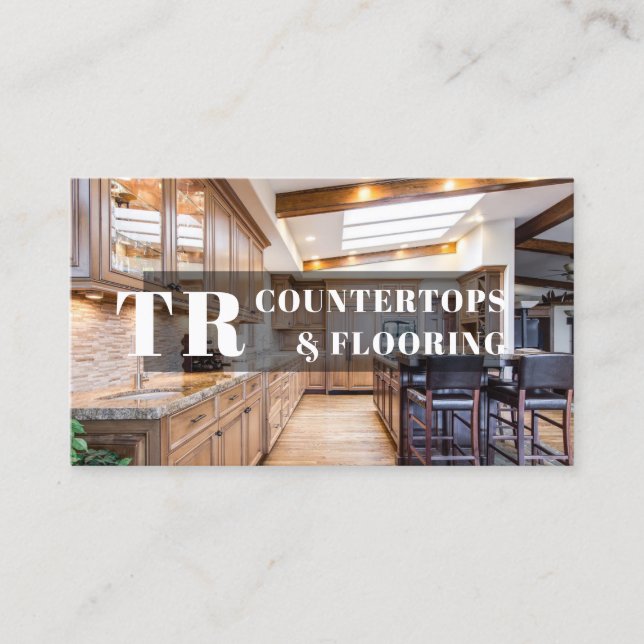 Countertops & Flooring Remodeling Construction Business Card (Front)