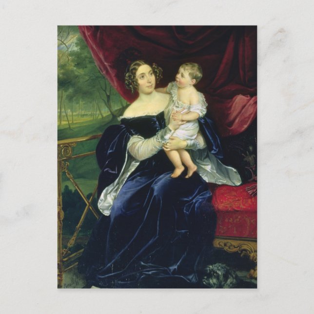 Countess Olga Ivanovna Orlov with her daughter Postcard (Front)
