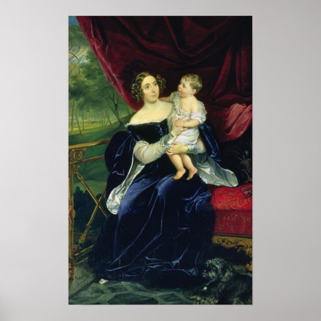 Countess Olga Ivanovna Orlov with her daughter Poster (Front)