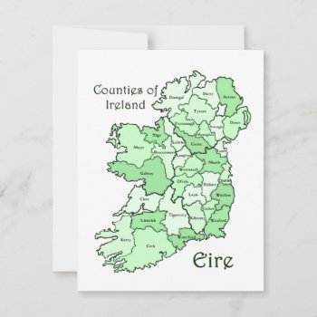 Counties Of Ireland Map by Pot_of_Gold at Zazzle