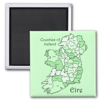 Counties Of Ireland Map Magnet by Pot_of_Gold at Zazzle