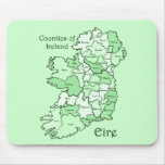 Counties Of Ireland Map Mouse Pad at Zazzle