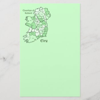 Counties Of Ireland Map Stationery by Pot_of_Gold at Zazzle