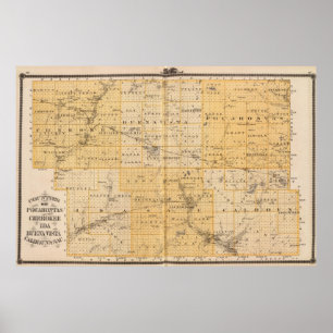 Counties of Pocahontas, Cherokee Poster