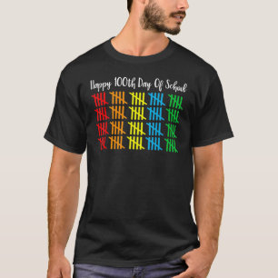 counting 100 lines tally marks happy 100th day of  T-Shirt