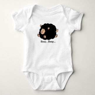 Counting funny sheep to fall asleep baby bodysuit