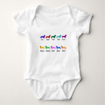 Counting German Dachshunds Baby Bodysuit at Zazzle